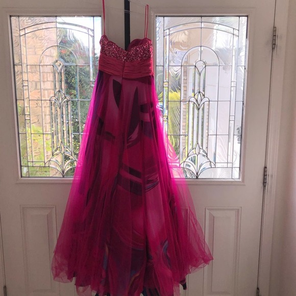 Dancing Queen Dresses & Skirts - Dancing Queen Fuchsia Prom Dress Size S